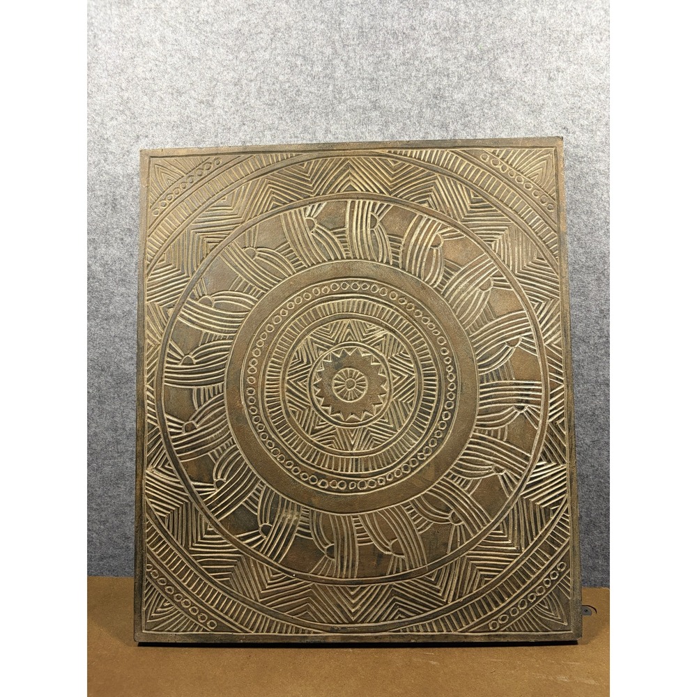 Vintage Pier 1 Carved Wood Wall Art Boho Accent